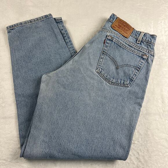 Levi's 560 Loose Fit Tapered Leg Vintage Blue Jeans 34X31 USA Made - Picture 1 of 9